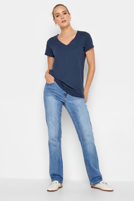 LTS Tall Women's Navy Blue V-Neck T-Shirt | Long Tall Sally 3