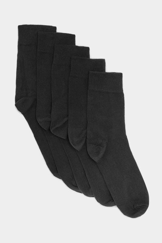 BadRhino Plain Black 5 Pack Socks | BadRhino