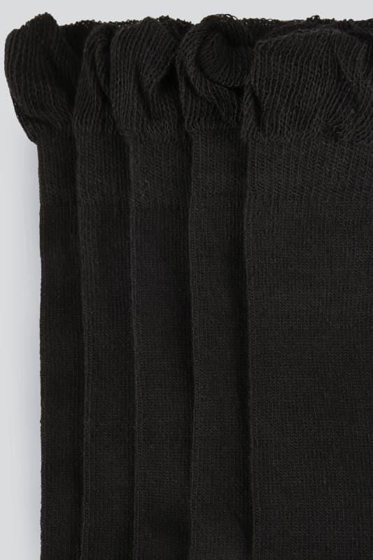 Plus Size 5 PACK Black Socks In Extra Wide Fit | Yours Clothing 3