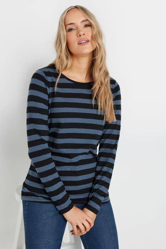 LTS Tall Women's 2 Pack Purple & Blue Stripe Long Sleeve T-Shirts | Long Tall Sally 2