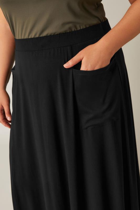 EVANS Plus Size Black Maxi Skirt | Evans  3