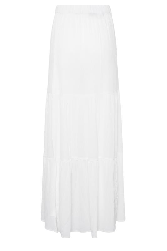 LTS Tall White Tiered Maxi Skirt | Long Tall Sally  4