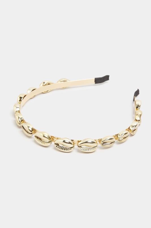 Gold Shell Chain Headband | Yours Clothing  4