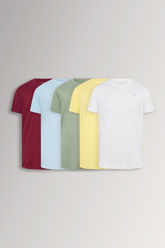 BadRhino Big & Tall 5 PACK Yellow/Green/Blue/Red/White Core T-Shirts | BadRhino 1