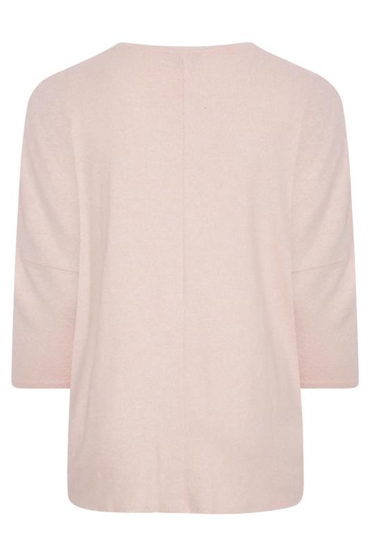Curve Grey & Pink Colour Block Soft Touch Sweatshirt 7