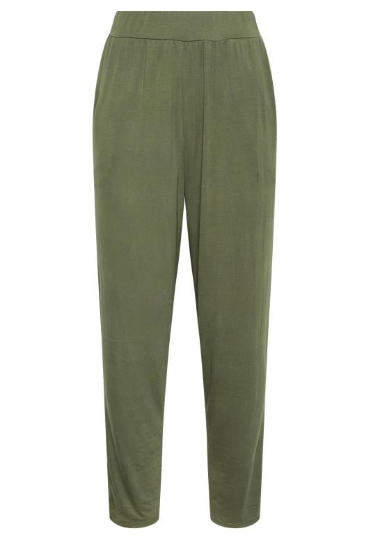 M&Co Khaki Green Hareem Jersey Trousers | M&Co 5