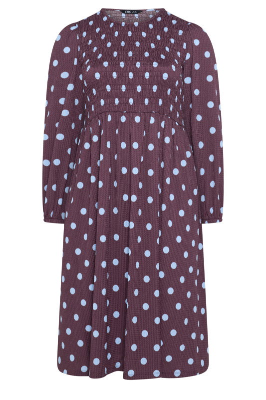 peplum dress designs for plus size YOURS Purple Polka Dot Orange Bridesmaid Dresses & Silver Bridesmaid Dresses Peplum midi dress Casual dresses Voluminous sleeves slot:11:30am