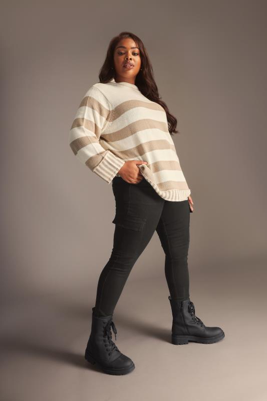  Grande Taille YOURS Curve Black Cargo AVA Jeans