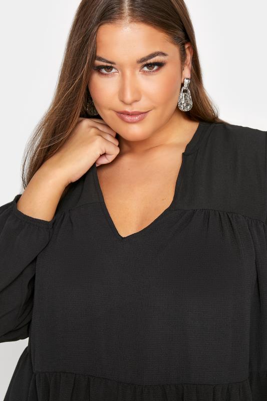YOURS LONDON Curve Black Smock Top 4