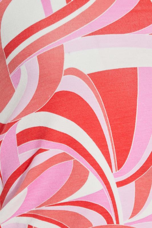 Petite Pink Swirl Print Halter Neck Top | PixieGirl 5