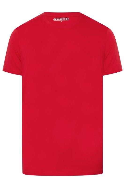 BadRhino Big & Tall Plain Red T-Shirt | BadRhino 3