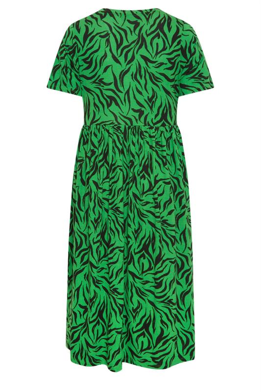 YOURS Plus Size Green Zebra Print Throw On Midaxi Dress | Yours Clothing 7