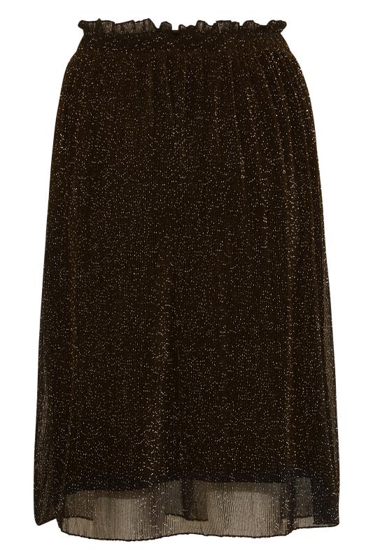 LTS Tall Black Glitter Pleated Skirt 4