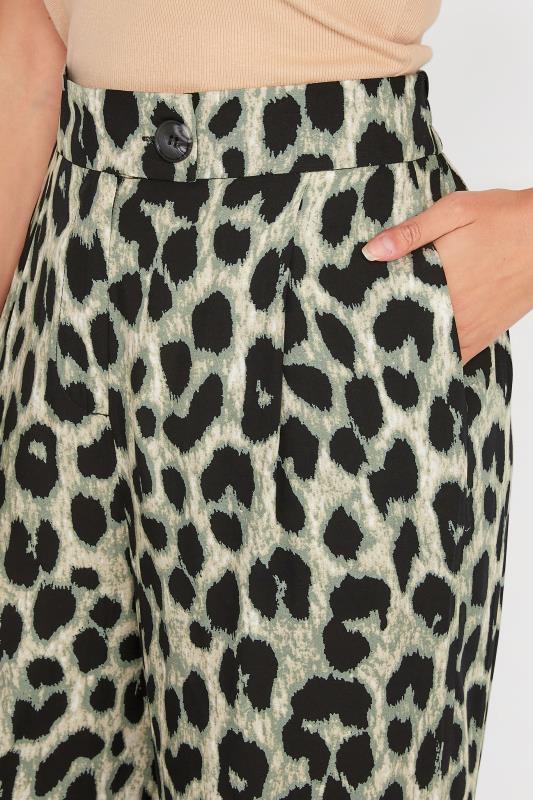 LTS Tall Black Leopard Print Cropped Trousers 3