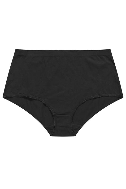 YOURSET 5 PACK Plus Size Black Ditsy Butterfly High Waisted Full Briefs | Yours Clothing 8