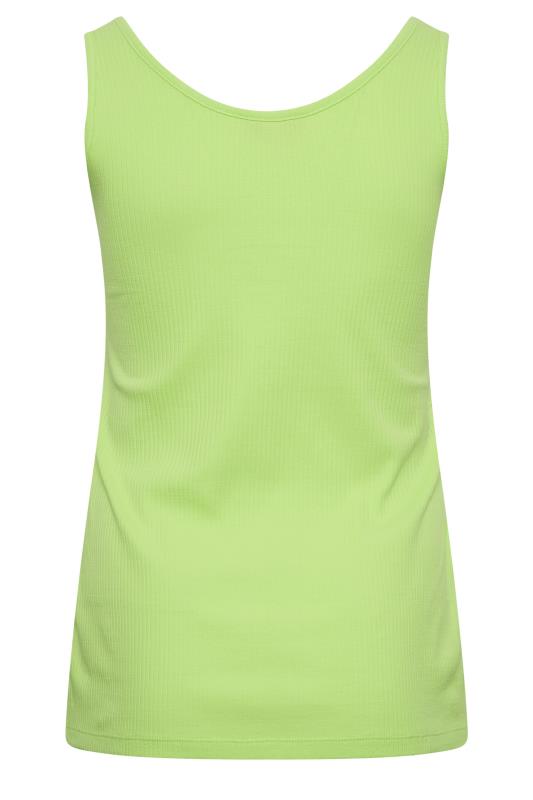 YOURS Curve Plus Size Lime Green Popper Vest Top | Yours Clothing  7