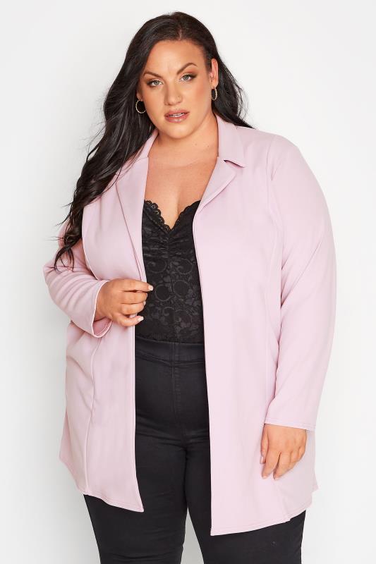 LIMITED COLLECTION Plus Size Lilac Purple Longline Blazer | Yours Clothing 1