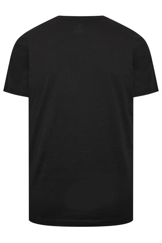 LUKE 1977 Big & Tall Black Gloss Print Logo T-Shirt | BadRhino 4