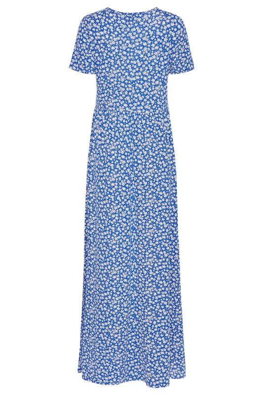 LTS Tall Blue Ditsy Print Maxi Dress 6