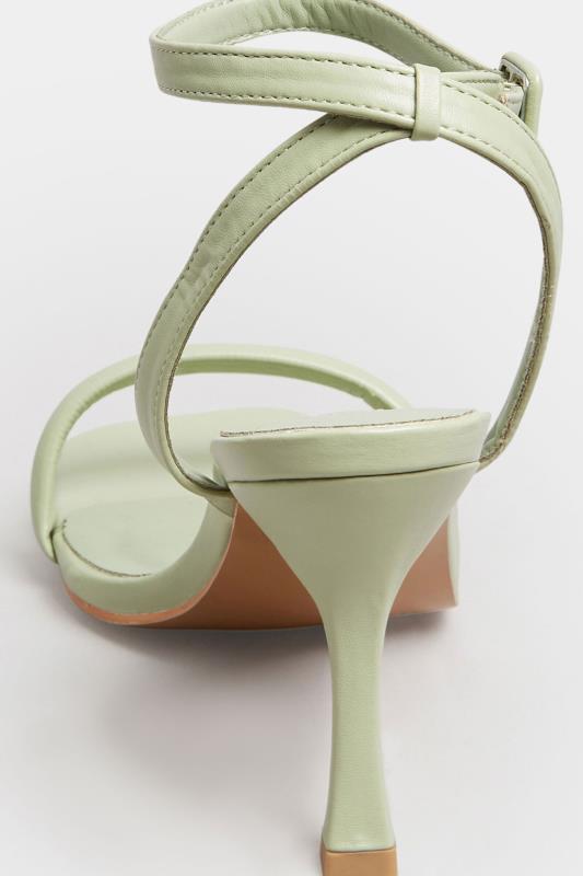 LIMITED COLLECTION Green Padded Strap Heeled Sandals In Extra Wide EEE Fit | Yours Clothing 4