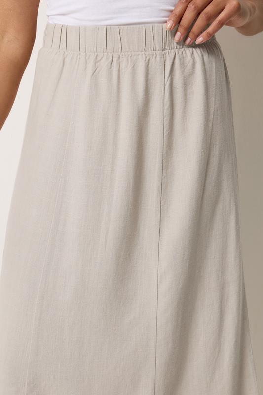 M&Co Natural Brown Linen Maxi Skirt | M&Co 5
