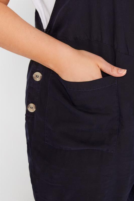 LIMITED COLLECTION Curve Navy Blue Pocket Dungarees_E.jpg