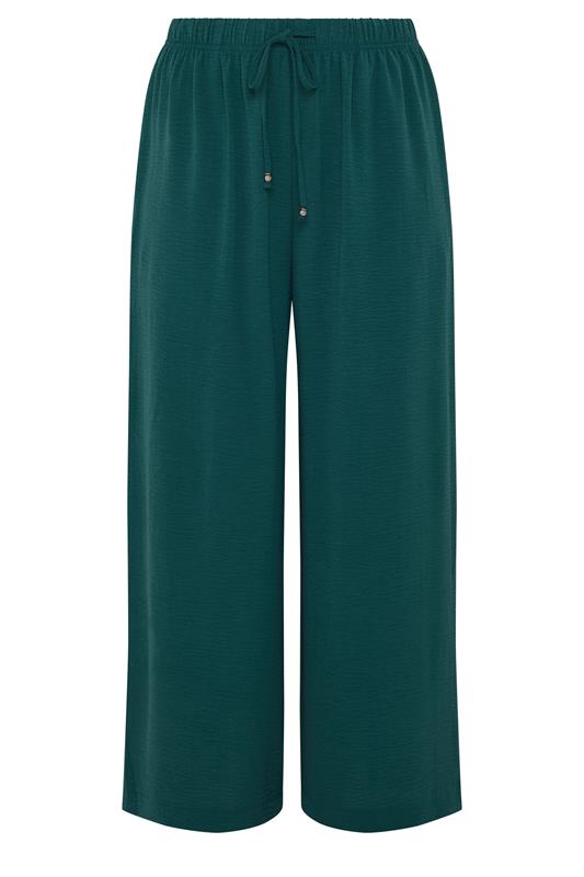 YOURS Plus Size Teal Blue Washed Twill Trousers | Yours Clothing 5
