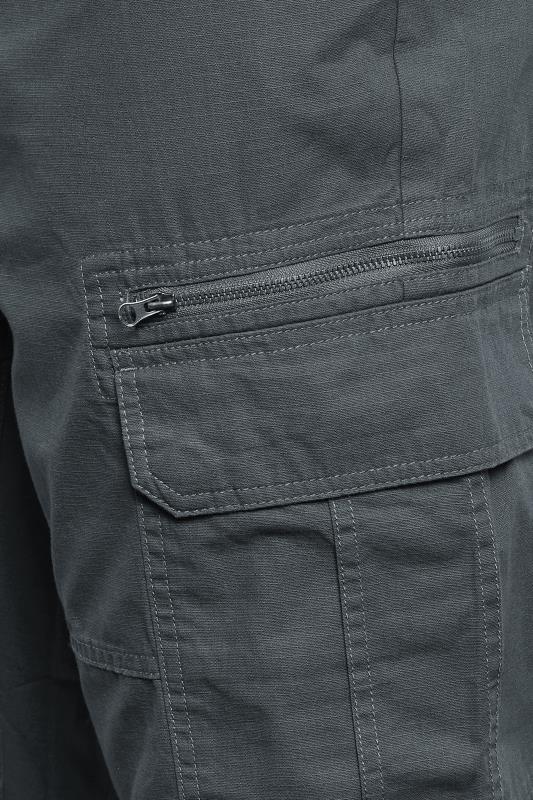 BadRhino Big & Tall Charcoal Grey Ripstop Cargo Trousers | BadRhino 7