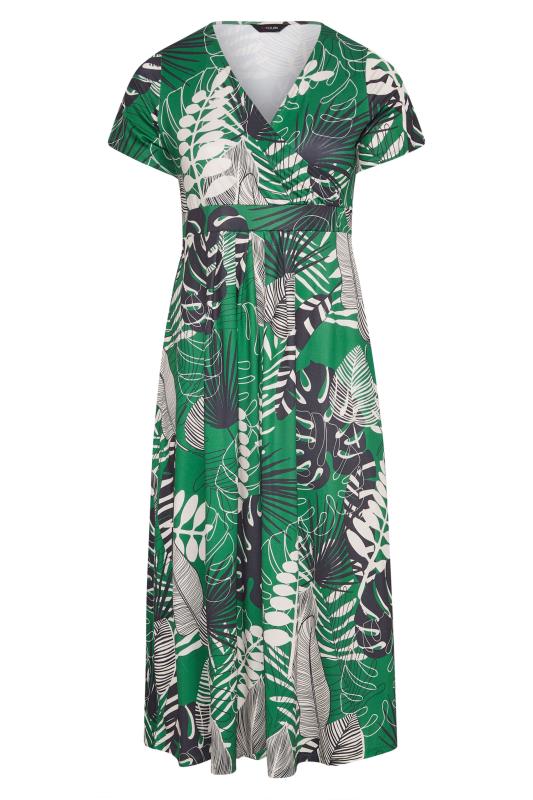 Curve Green Tropical Print Wrap Dress_X.jpg