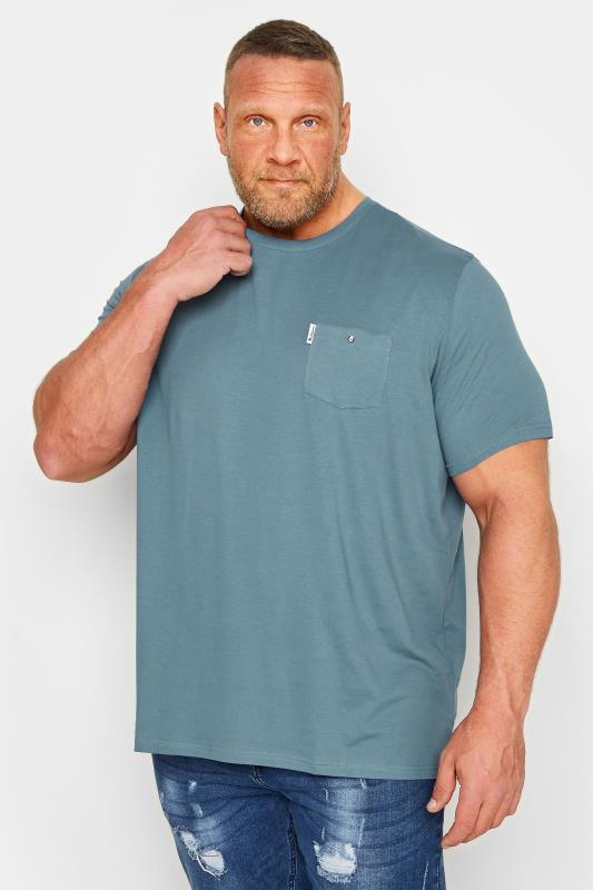 BEN SHERMAN Big & Tall Blue Signature Pocket T-Shirt | BadRhino 1