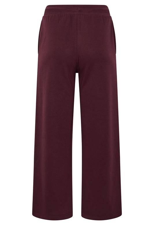 PixieGirl Petite Women's Dark Red Embroidered '22' Slogan Wide Leg Joggers | PixieGirl  3