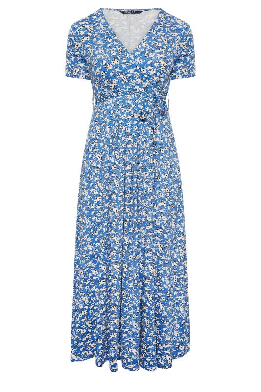 YOURS Curve Plus Size Blue Ditsy Print Maxi Dress | Yours Clothing  7