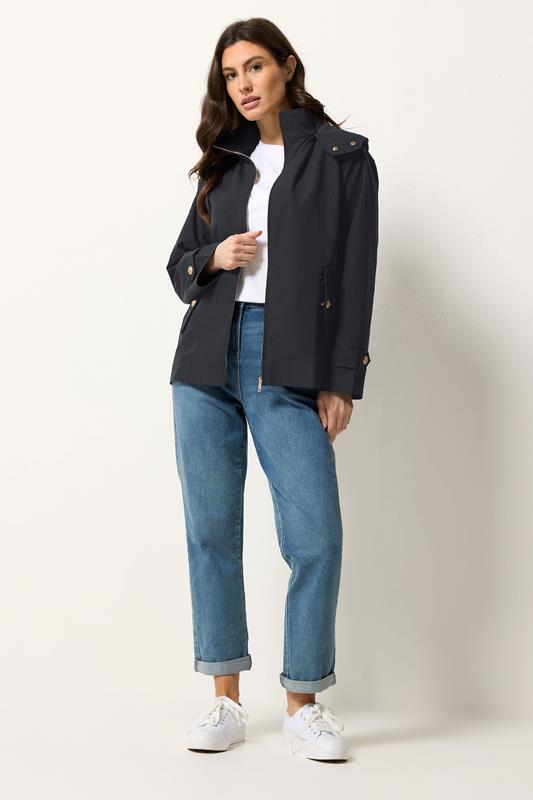 M&Co Navy Blue Short Mac Coat | M&Co 1