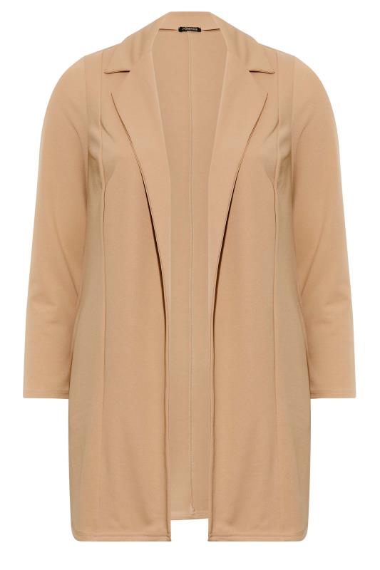 LIMITED COLLECTION Plus Size Camel Brown Longline Blazer | Yours Clothing 6