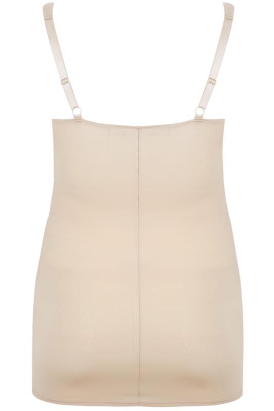 Plus Size Nude Seamless Control Underbra Slip Dress | Yours Clothing 3