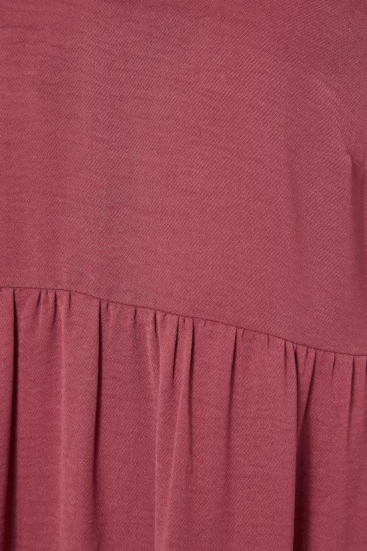 LTS Dusky Pink Tiered Smock Midaxi Dress | Long Tall Sally 5
