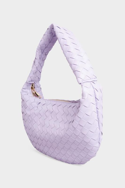 Lilac Purple Woven Slouch Handle Bag | Yours Clothing  2