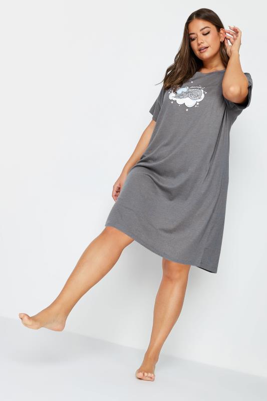 YOURS Curve 'Purrfect' Kitten Print Sleep Tee Nightdress | Yours Clothing 2