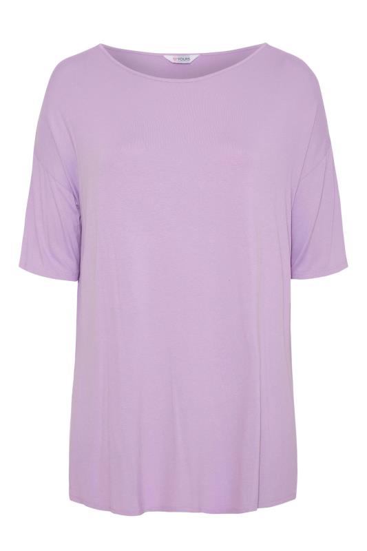 Curve Lilac Purple Oversized T-Shirt 6