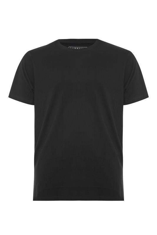 BADRHINO Big & Tall Black Basic Plain T-Shirt_A.jpg