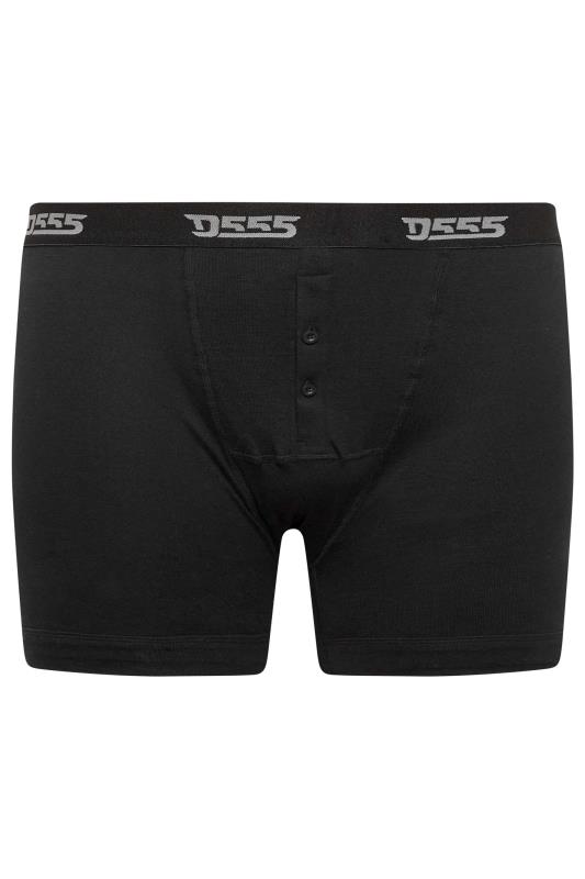 D555 Big & Tall 3 PACK Black Boxer Shorts | BadRhino 5