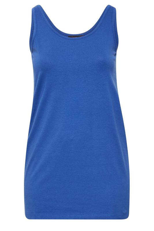 Curve Cobalt Blue Longline Vest Top | Yours Clothing 4