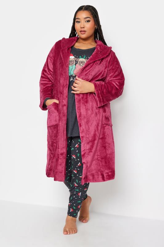 YOURS Plus Size Red Essential Shawl Dressing Gown | Yours Clothing  3