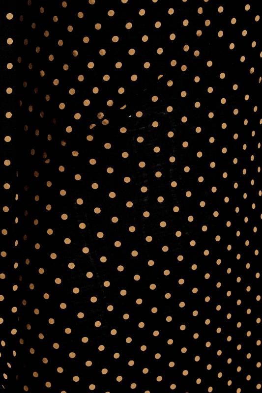 Petite Black & Brown Polka Dot Print Tea Dress | PixieGirl 5