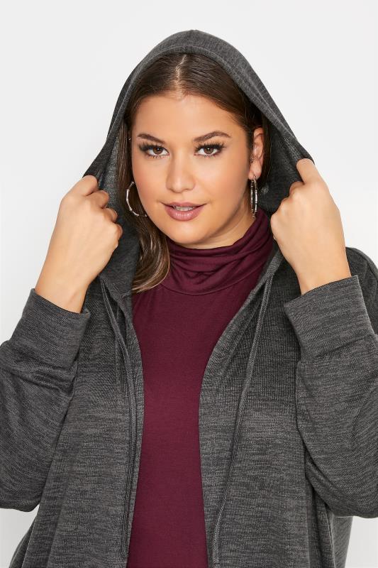 Charcoal Grey Soft Touch Hooded Cardigan_D.jpg