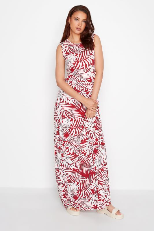 LTS Tall Red Tropical Print Maxi Dress 2