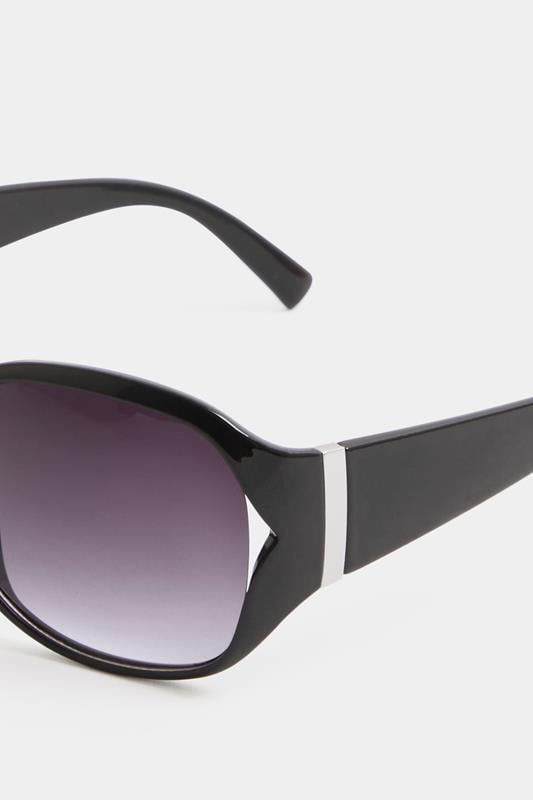 Black Arm Detail Sunglasses | Yours Clothing 4