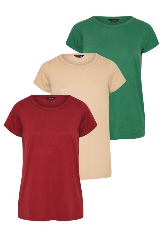 3 PACK Plus Size Red & Green T-Shirts | Yours Clothing 7