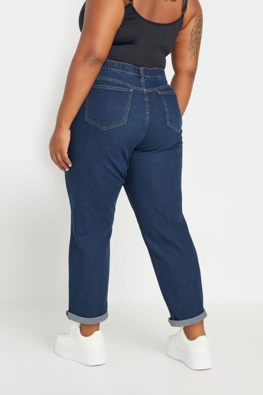 YOURS Plus Size Indigo Blue Boyfriend Jeans | Yours Clothing 4