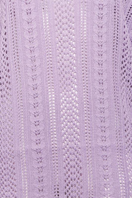 Curve Plus Size Lilac Purple V-Neck Knitted Jumper | Yours Clothing  5